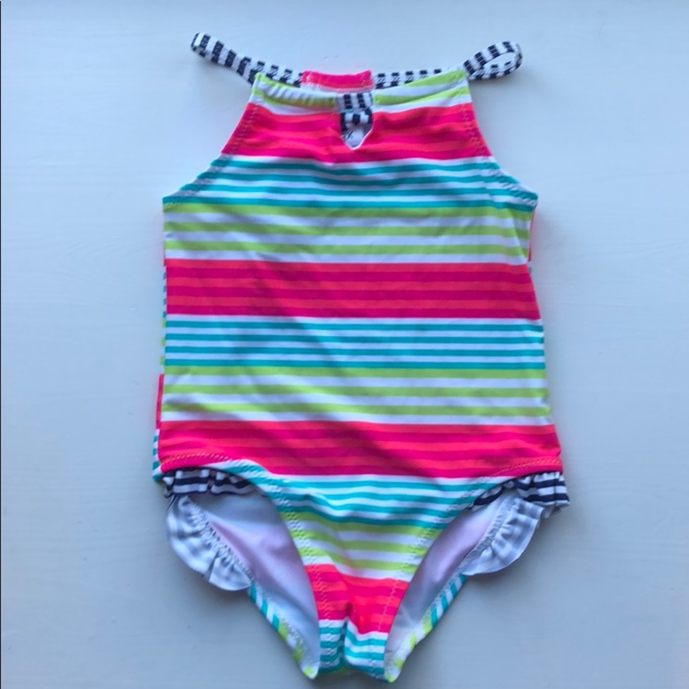 Striped swim suit